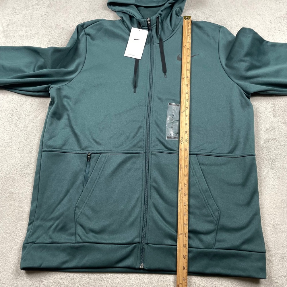 New Nike Hoodie Mens XL Green Therma-FIT Full Zip Training CU6231-328 - Picture 6 of 7